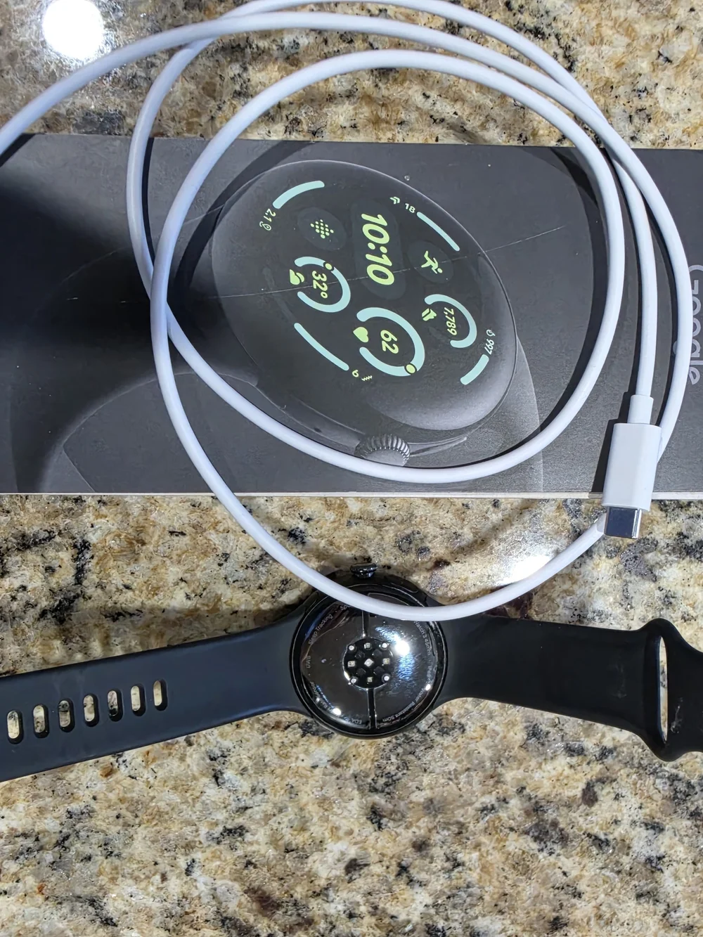 Google Pixel Watch - Black Smartwatch with Silicone Band